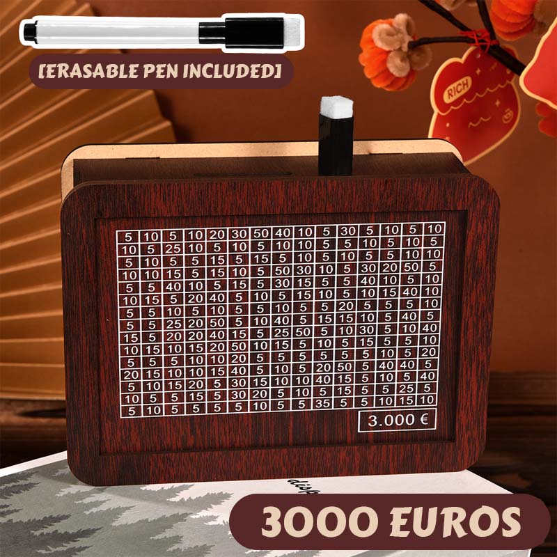 Edle Sparbox aus Holz mit Sparziel ✨ Motivations-Spardose für Groß & Klein 💰