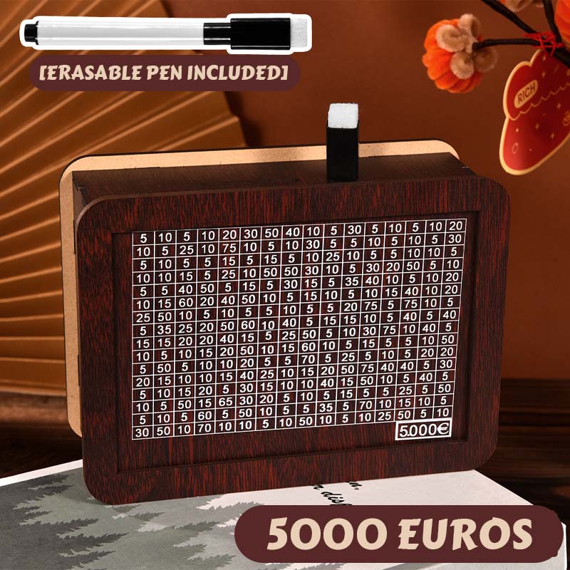 Edle Sparbox aus Holz mit Sparziel ✨ Motivations-Spardose für Groß & Klein 💰