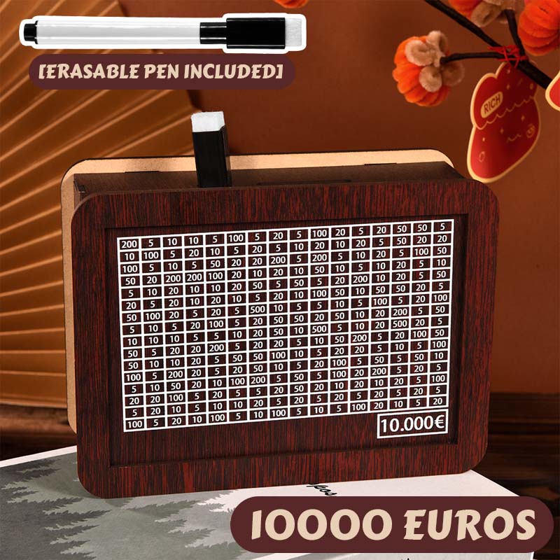 Edle Sparbox aus Holz mit Sparziel ✨ Motivations-Spardose für Groß & Klein 💰