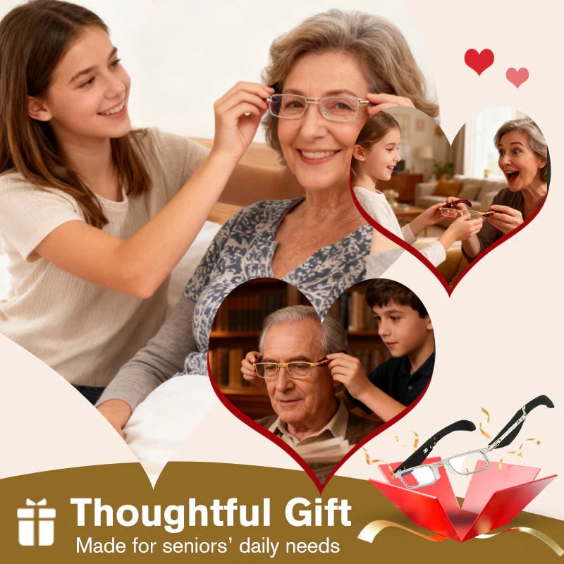 (🎁Letzter Tag 49 % Rabatt)👓Klappbare Lesebrille mit Blaulichtfilter und Etu