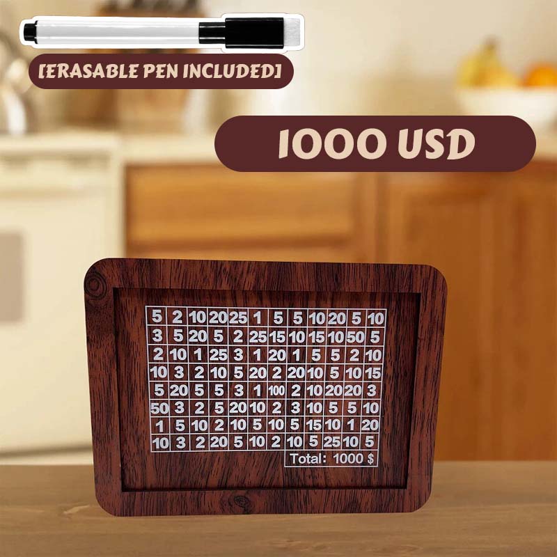 Edle Sparbox aus Holz mit Sparziel ✨ Motivations-Spardose für Groß & Klein 💰