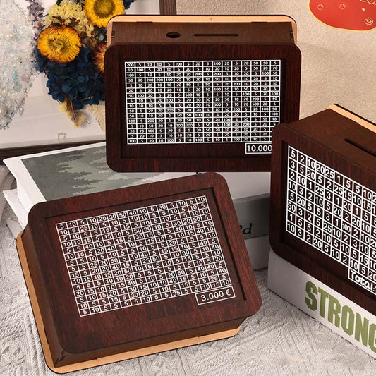 Edle Sparbox aus Holz mit Sparziel ✨ Motivations-Spardose für Groß & Klein 💰