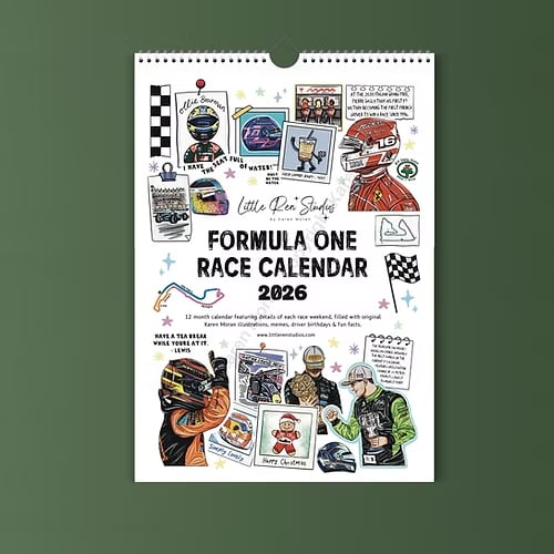 🏎️📅 F1 Scrapbook Race Kalender 2026 – Der ultimative Wandkalender für Racing-Fans