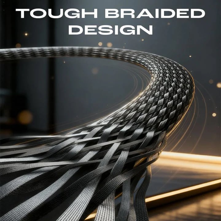 ⚡ 2-in-1 Unsichtbares Halter-Ladekabel | 240W Fast Charging Cord mit Integriertem Handy-Ständer