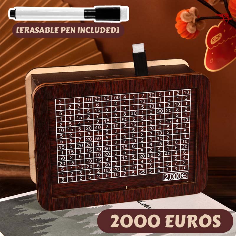 Edle Sparbox aus Holz mit Sparziel ✨ Motivations-Spardose für Groß & Klein 💰