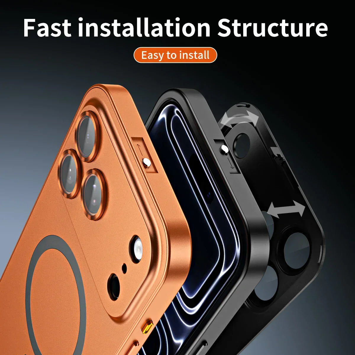 ✨iPhone  17-12🔥Magnetische Hülle mit Aluminiumrahmen für iPhon